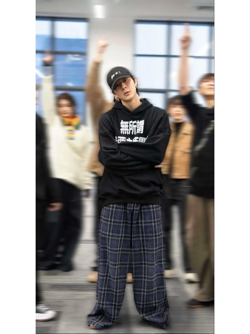 Balenciaga Plaid Embroidered Sweatpants – Timeless Elegance & Comfort