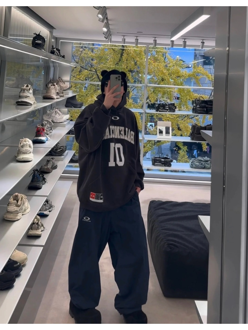 Balenciaga Campus Sleek Jogger Pants Navy