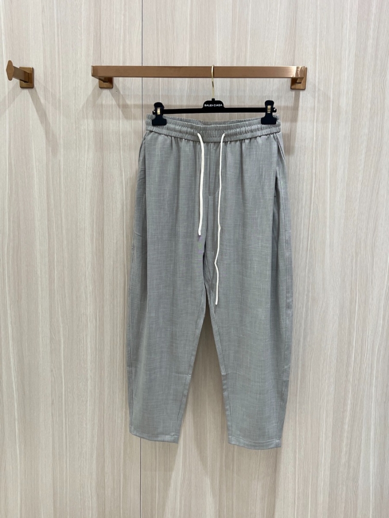 Dior Tencel Relaxed Track Pants Beige-Grey
