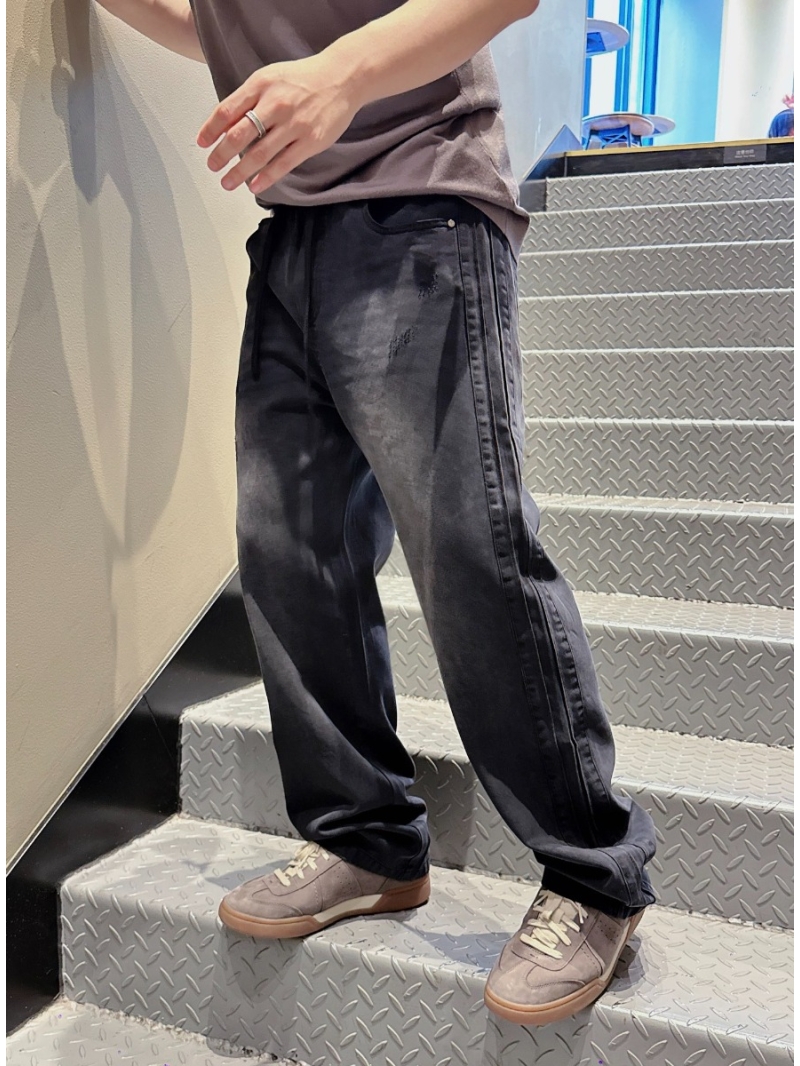 YSL Saint Laurent Summer Washed Wide-Leg Jeans Black