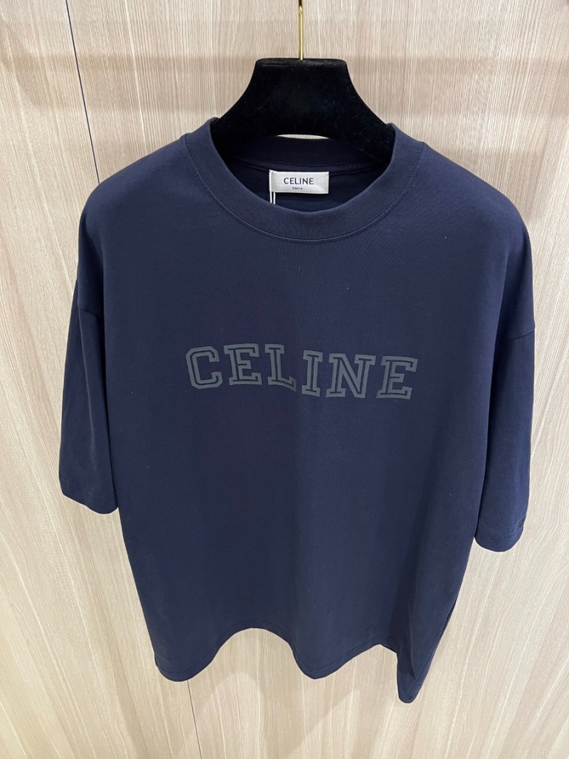 Celine Spring 2025 Relaxed Logo T-Shirt Deep Navy
