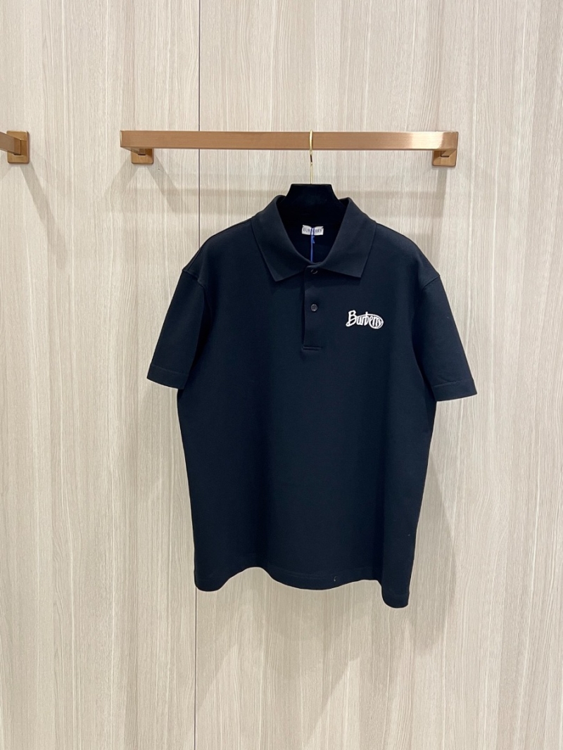 Burberry Heritage Chic Embroidered Polo Shirt in Black