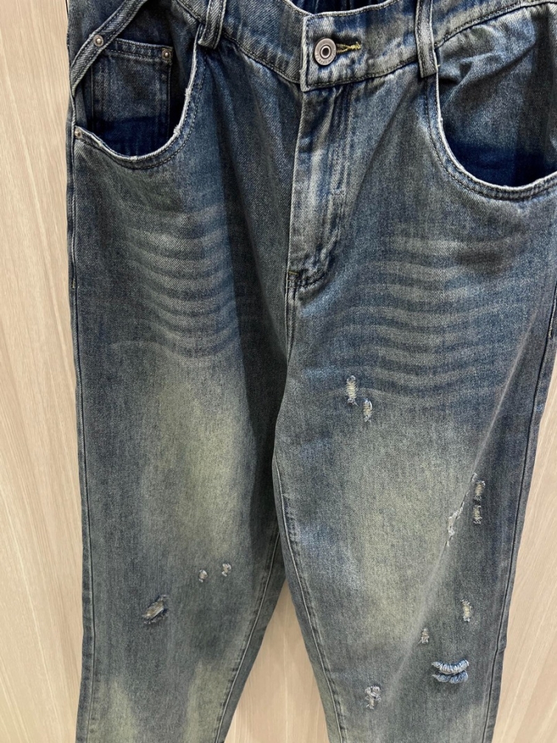 Bottega Veneta Summer '25 Artisanal Distressed Jeans Blue