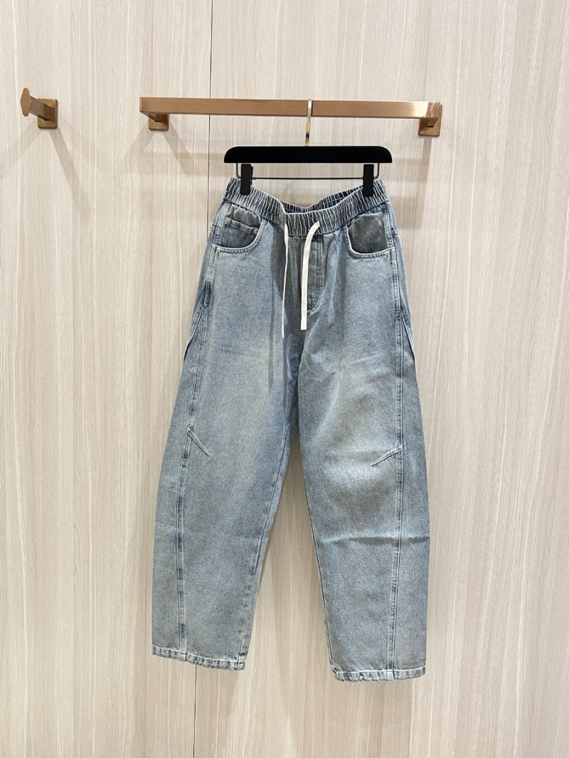 Bottega Veneta BV Curved Blade Stylish Denim Jeans Light Blue