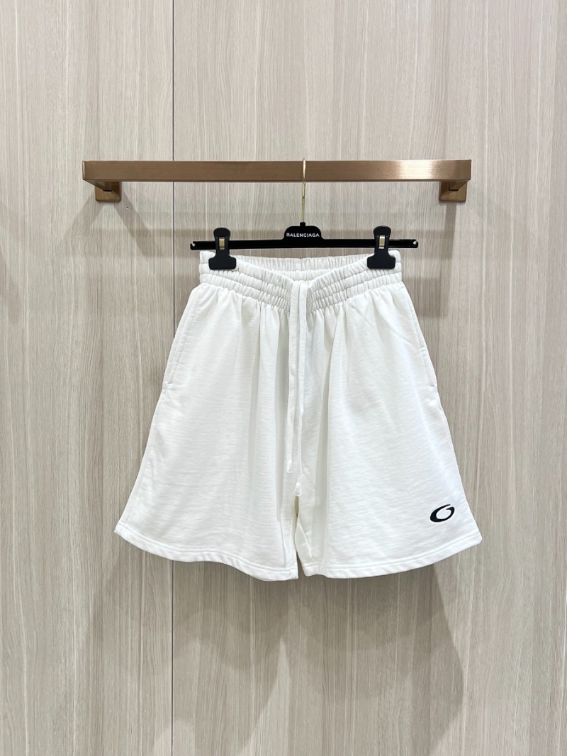 Balenciaga Basketball Embroidered Casual Shorts White
