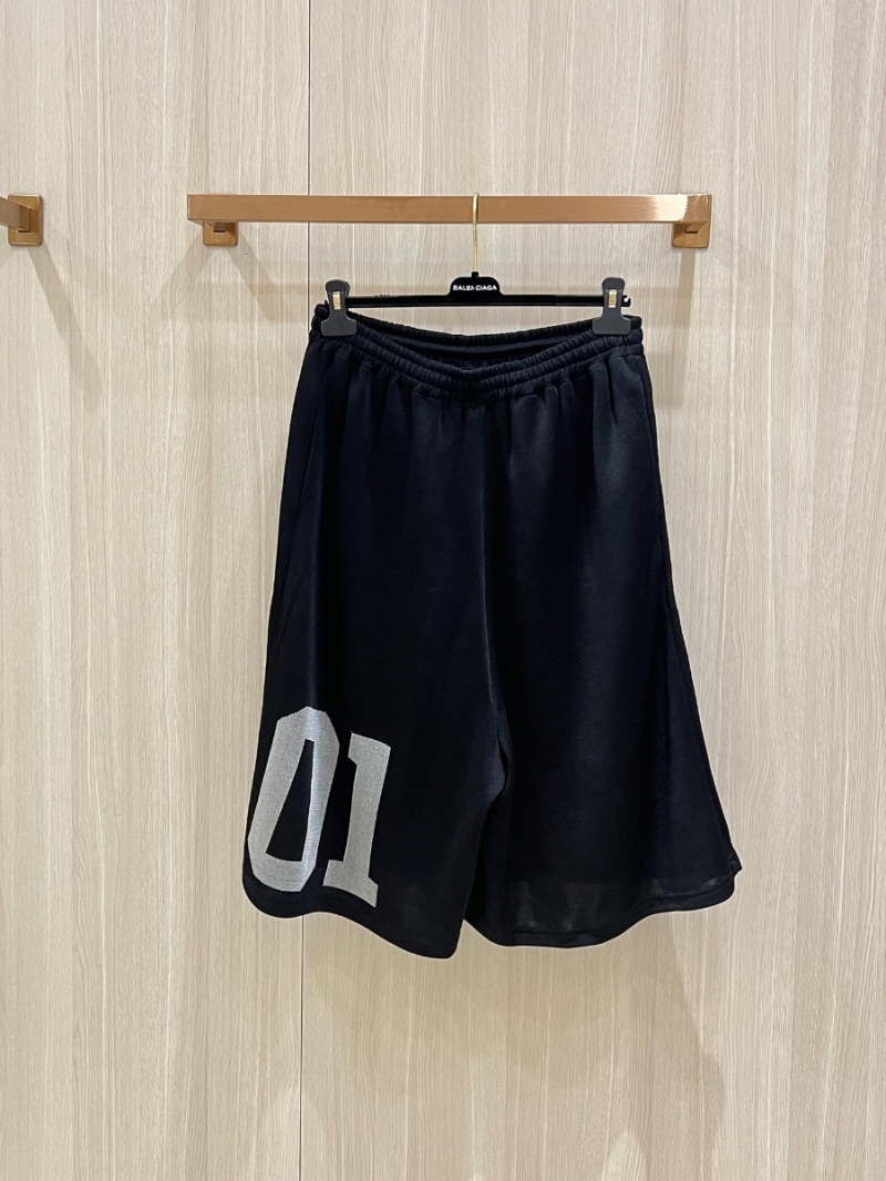Balenciaga Basketball Series 01 Relaxed Knit Shorts Black