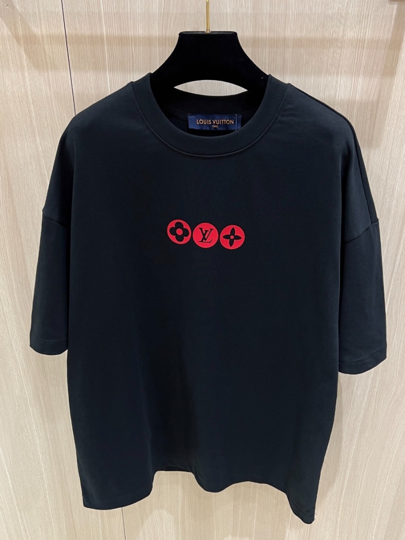 Louis Vuitton LV Spring-Summer Luxe Heavyweight T-Shirt Solid. Black
