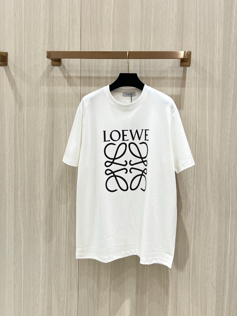 Loewe Embroidered Series Chic Letter T-Shirt in White