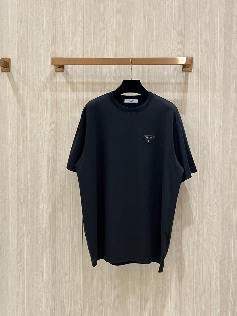 Prada Triangle Logo Classic T-Shirt Black
