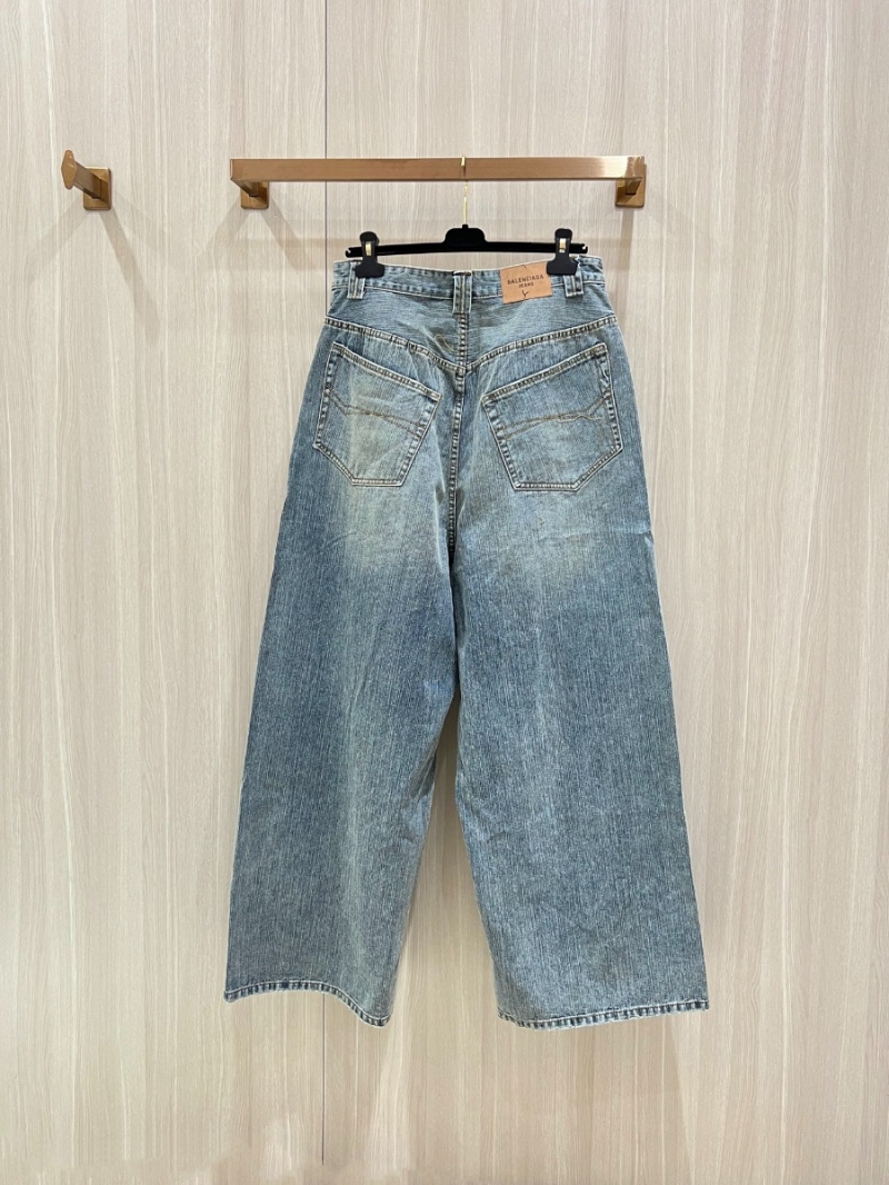 Balenciaga Baggy Vintage Red-Letter Jeans Blue