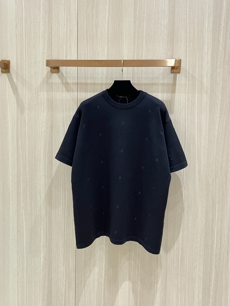 Louis Vuitton LV 25SS Embroidered Blason Short-Sleeve Navy