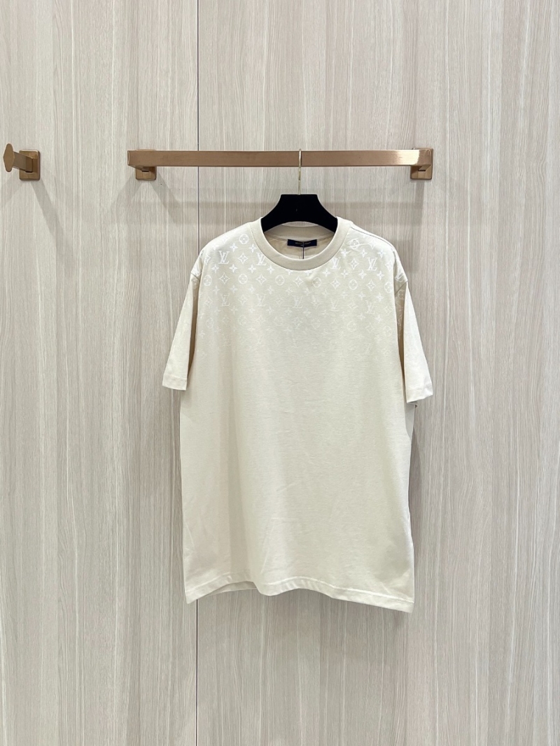 LouisVuitton LV New Color Monogram Gradient Short-Sleeve Top Beige