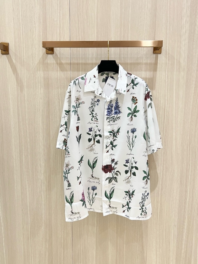 Dior New Release Spring/Summer Floral Set Short Sleeves Shirt + Shorts