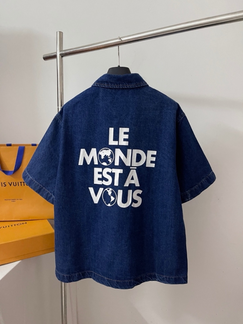 Louis Vuitton LV SS25 New Denim Short-Sleeve Shirt Jacket