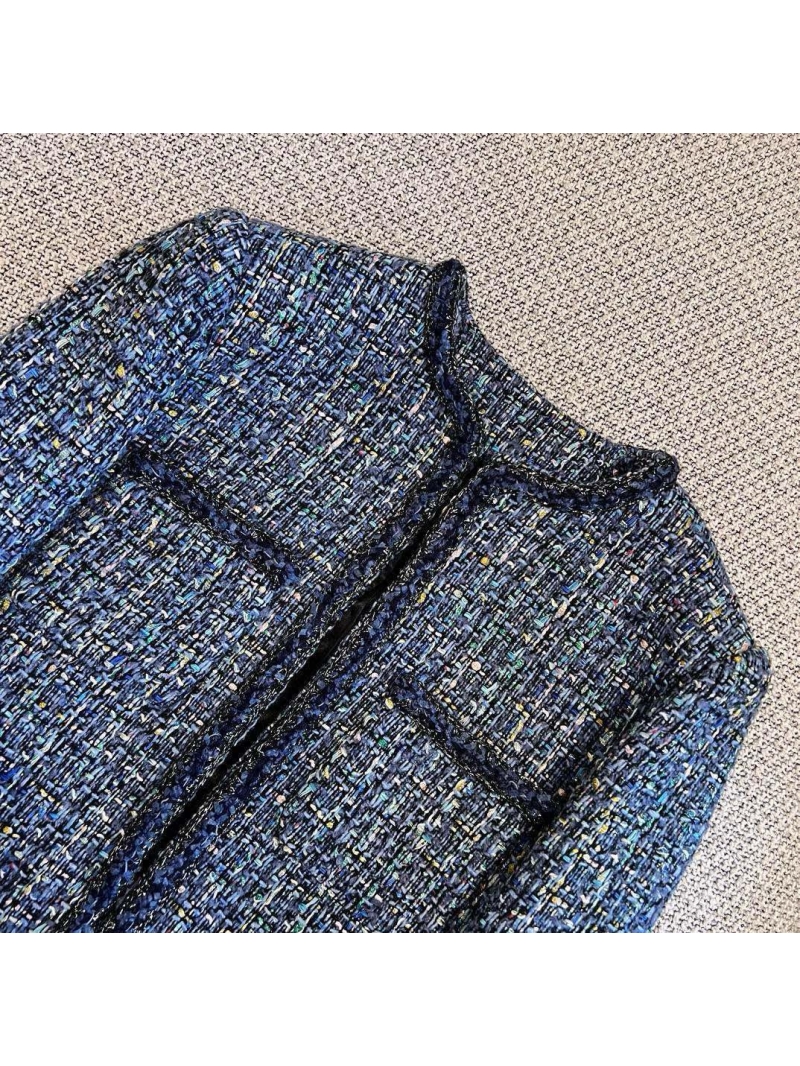 Celine 24 Early Autumn Collection Woven Wool Tweed Jacket