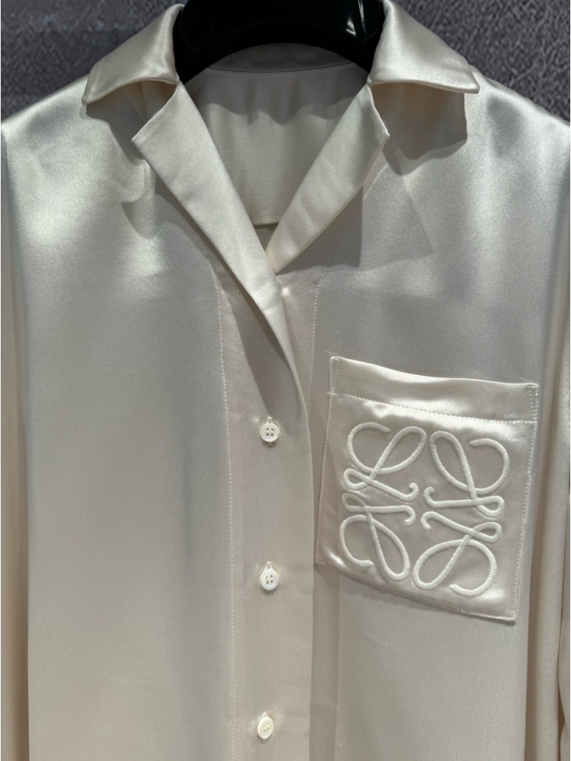 Loewe Acetate Silk Shirt with Custom Cuffs