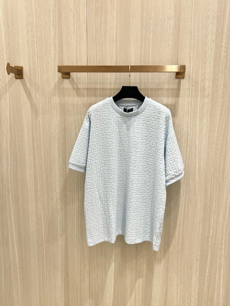 Givenchy Towel Embossed Sports Set (Short Sleeve + Shorts) Grey