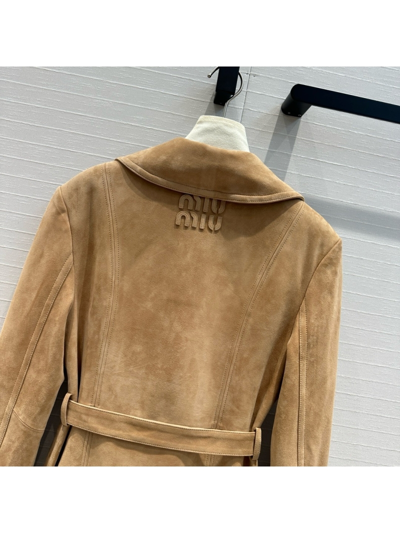 Miu Miu Exclusive Custom Suede Vintage Trench Coat