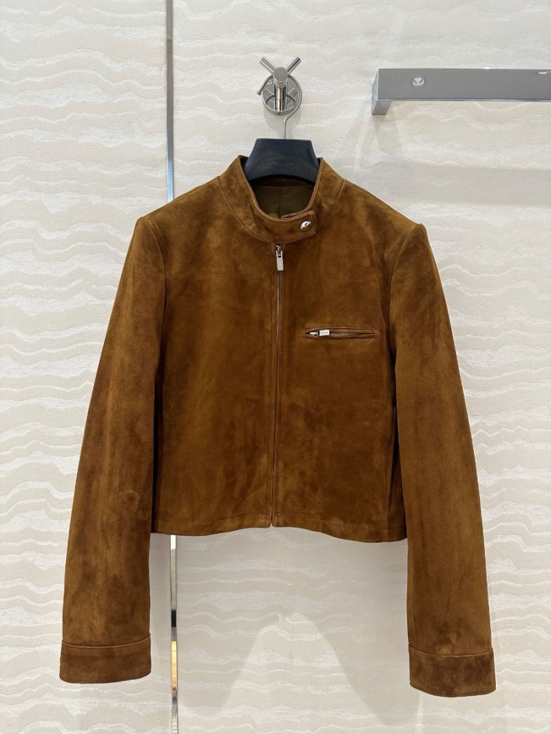 Miu Miu 25 Early Spring Imported Suede Lambskin Flight Jacket Limited Edition Tan