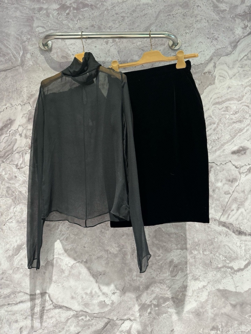 Saint Laurent YSL Limited Edition Imported Sheer Silk Blouse