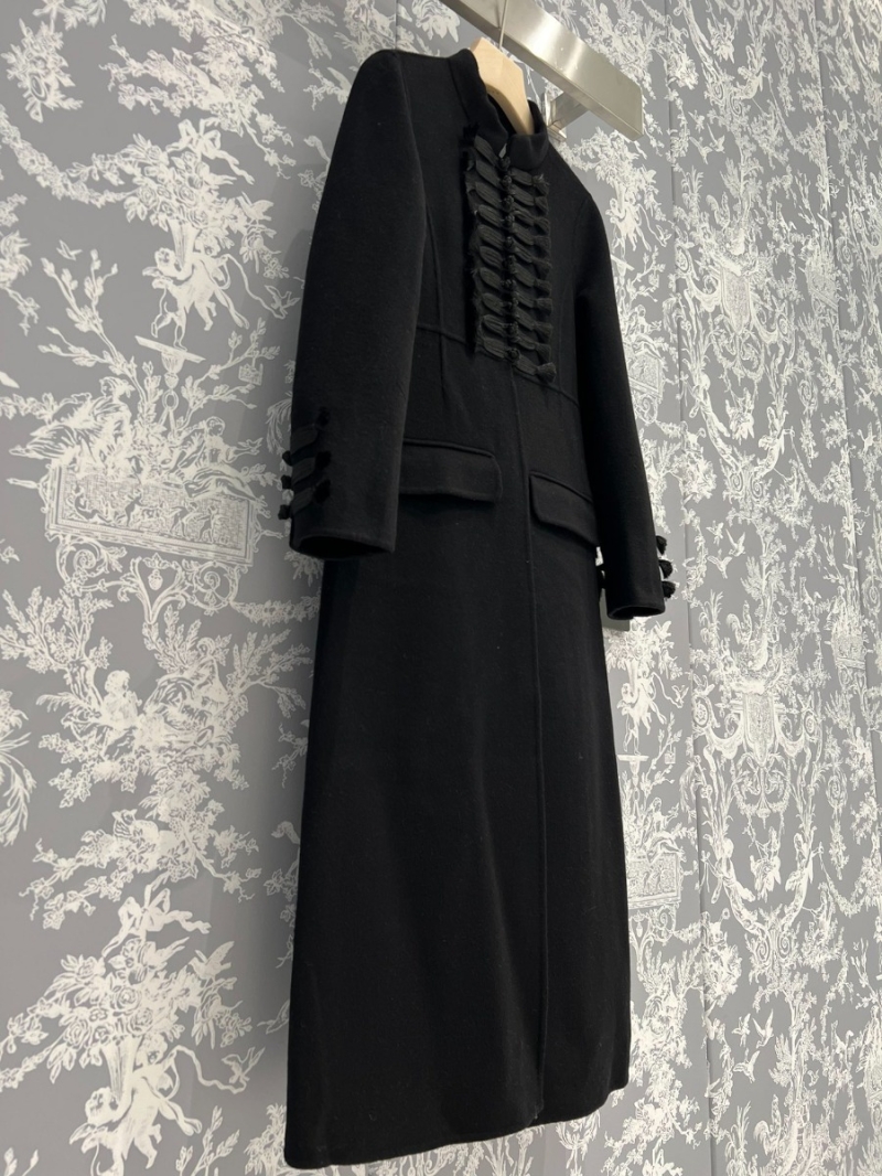 Dior CD 2023 Royal Wool Coat with Handwoven Buttons