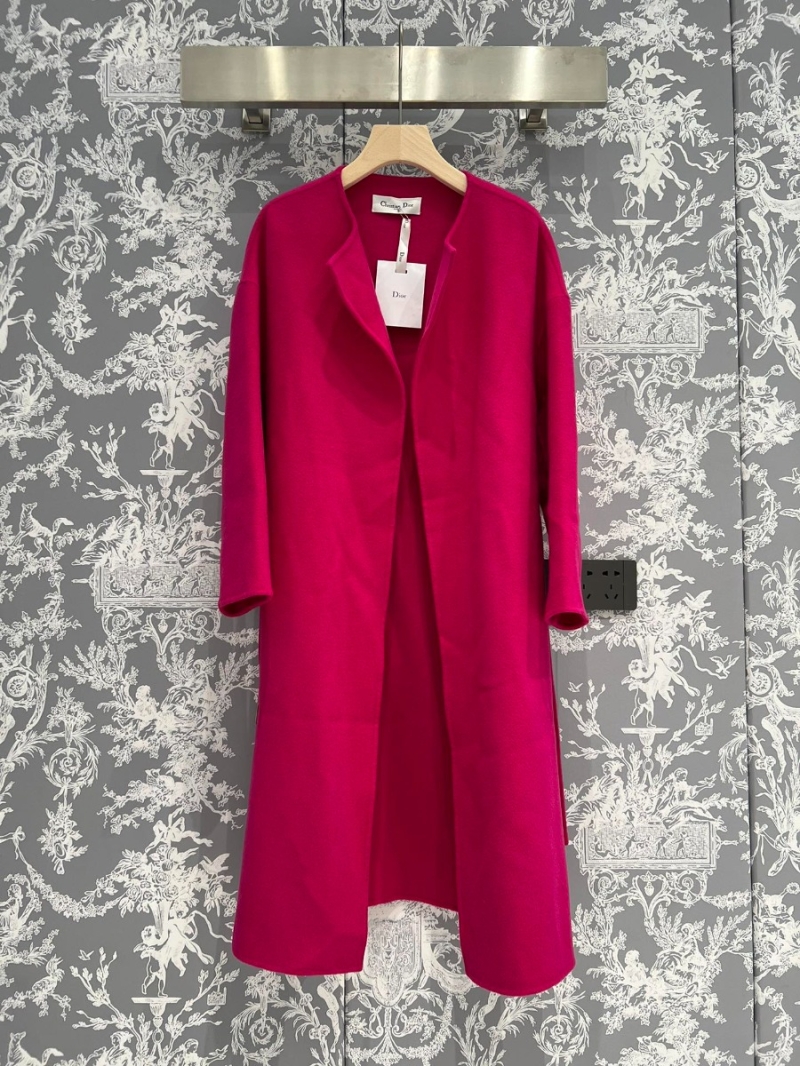  Autumn-Winter 2023 Dior CD Imported Australian Wool Coat. Peach Red