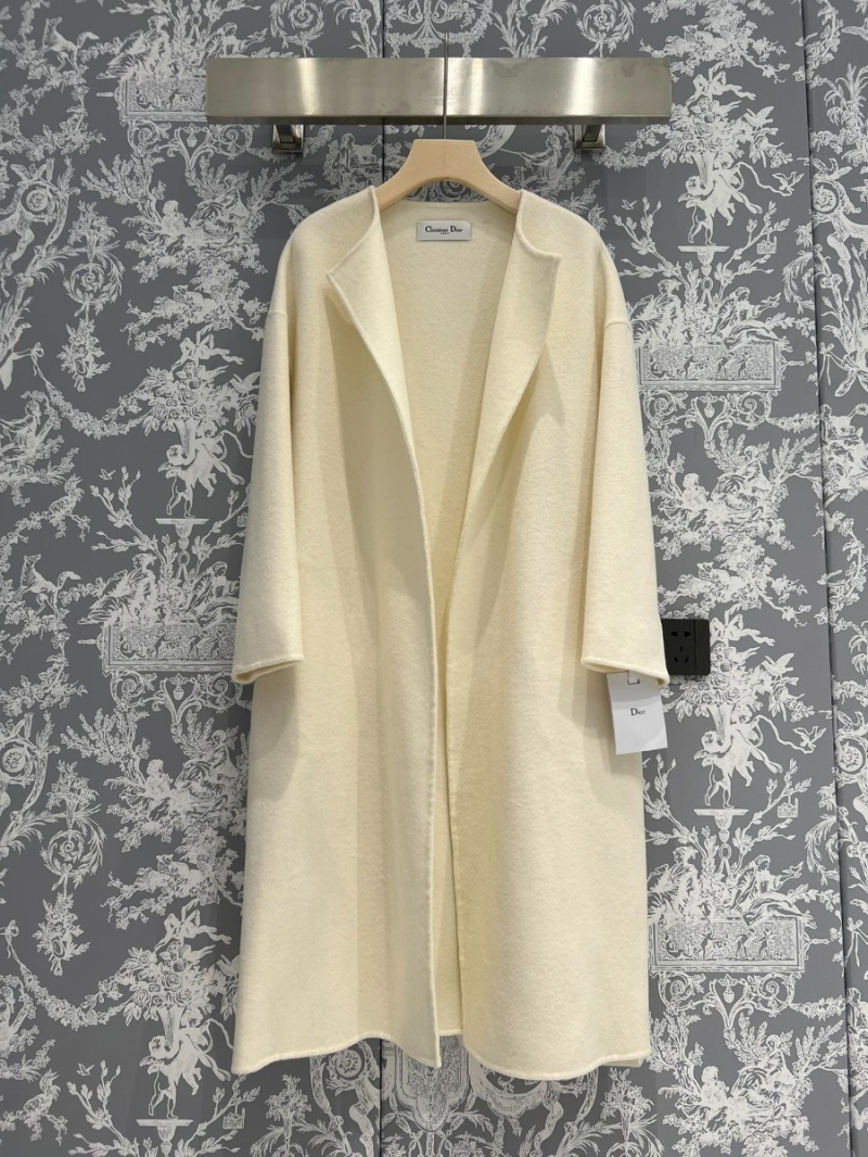  Autumn-Winter 2023 Dior CD Imported Australian Wool Coat. White