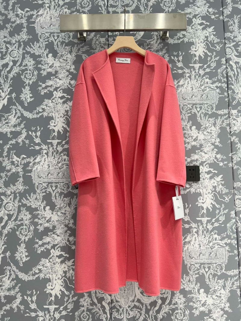  Autumn-Winter 2023 Dior CD Imported Australian Wool Coat. Pink