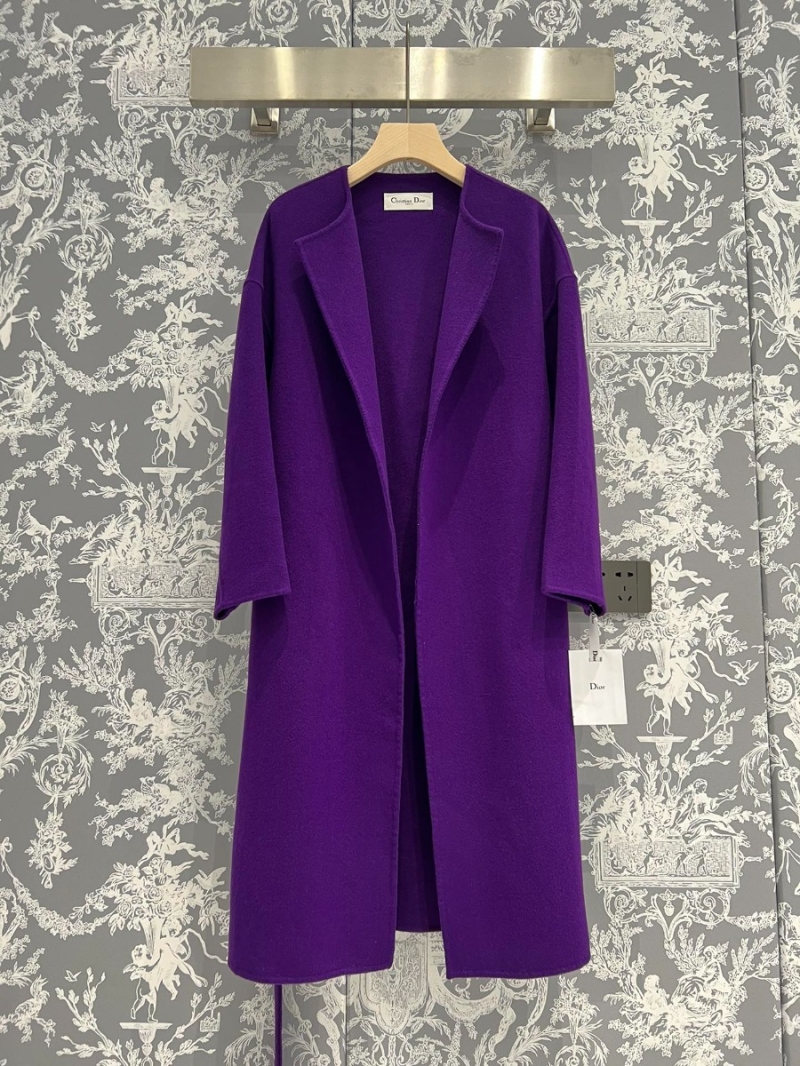  Autumn-Winter 2023 Dior CD Imported Australian Wool Coat. Purple