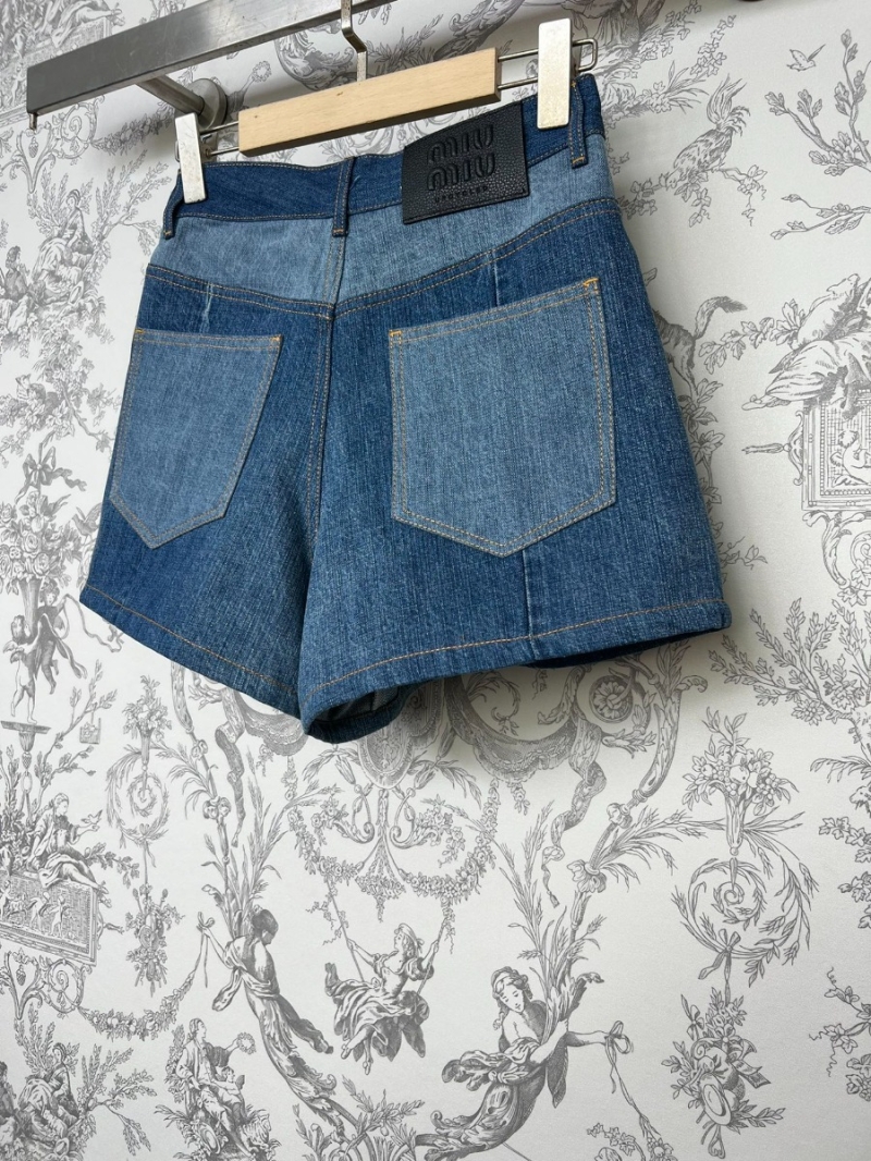 Miu Miu Denim High-Waisted Shorts