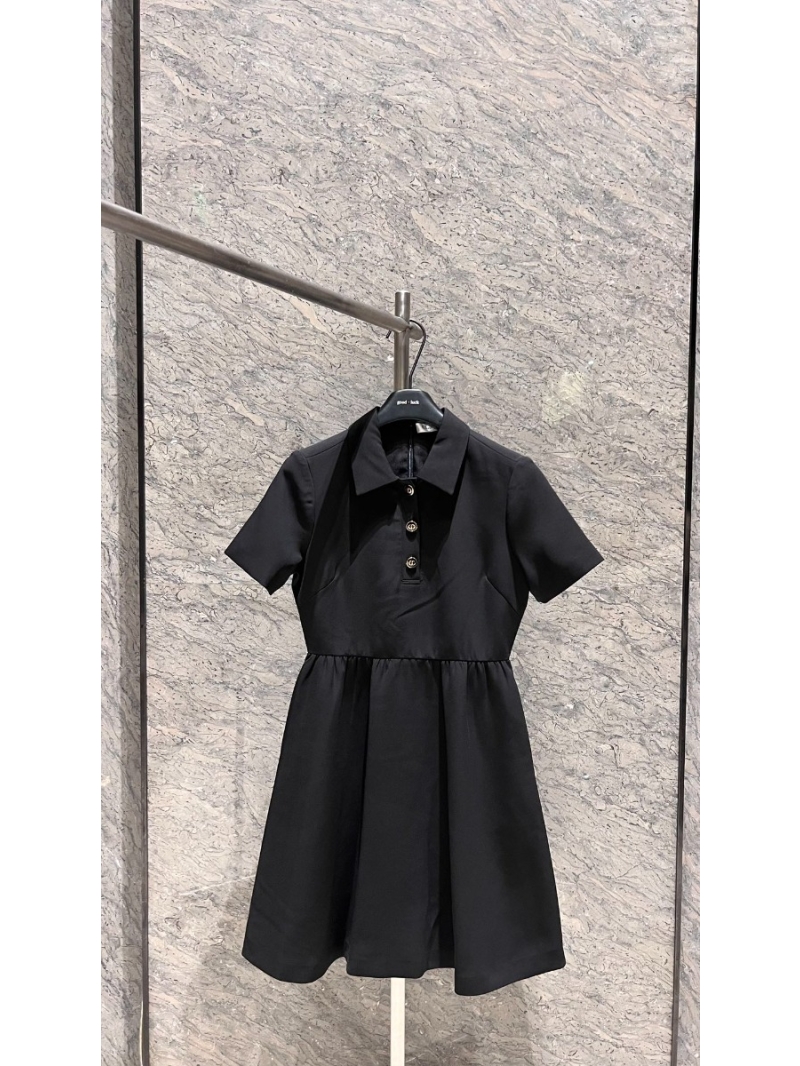 Dior New Collared Short-Sleeve Dress
