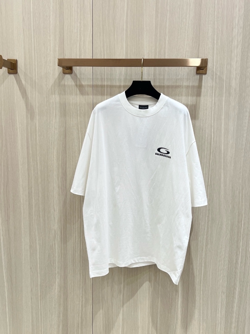 Balenciaga Loop Sports Icon Embroidered Short-Sleeve T-Shirt Cotton Tee