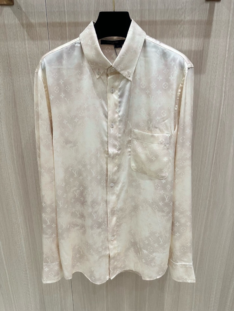 Louis Vuitton LV Men Silk Monogram Shirt Ivory
