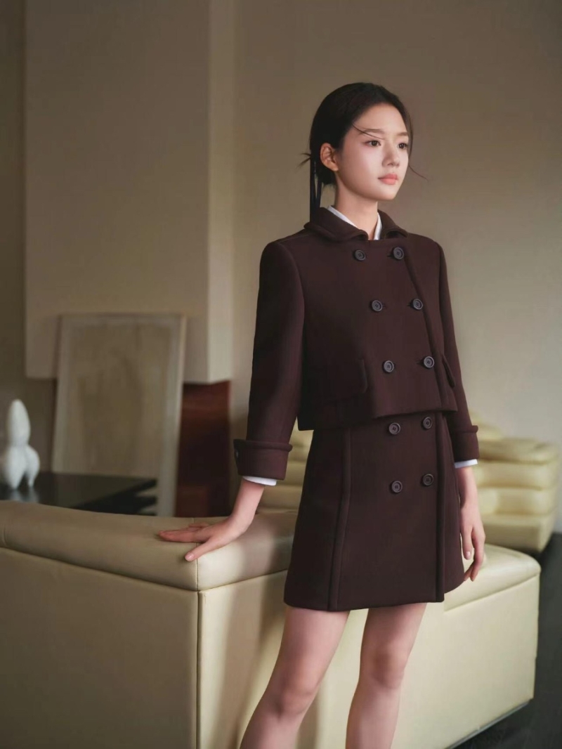 Miu Miu Fall/Winter24  Melange Wool Coat Cropped Jacket