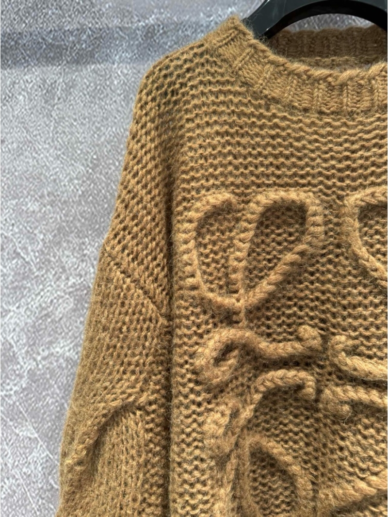 Loewe 2024 Early Spring Mohair Sweater in Camel