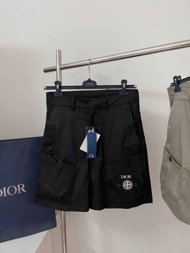 Dior x Stone Island Collaboration Satin Twill ShortsBlack