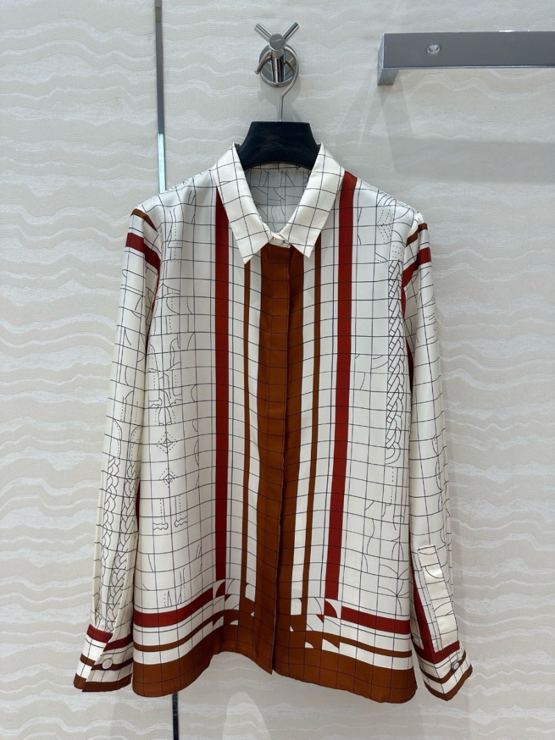 Hermes Coaching Deja Vu Printed Silk Shirt - 2025 Early Spring Collection