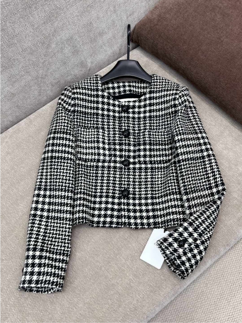 Celine 2024FW Classic Houndstooth Wool Jacket