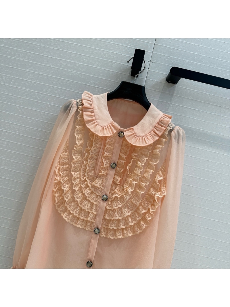 Valentino Spring/Summer 2025 Ruffled Organza Blouse – Elegant and Versatile