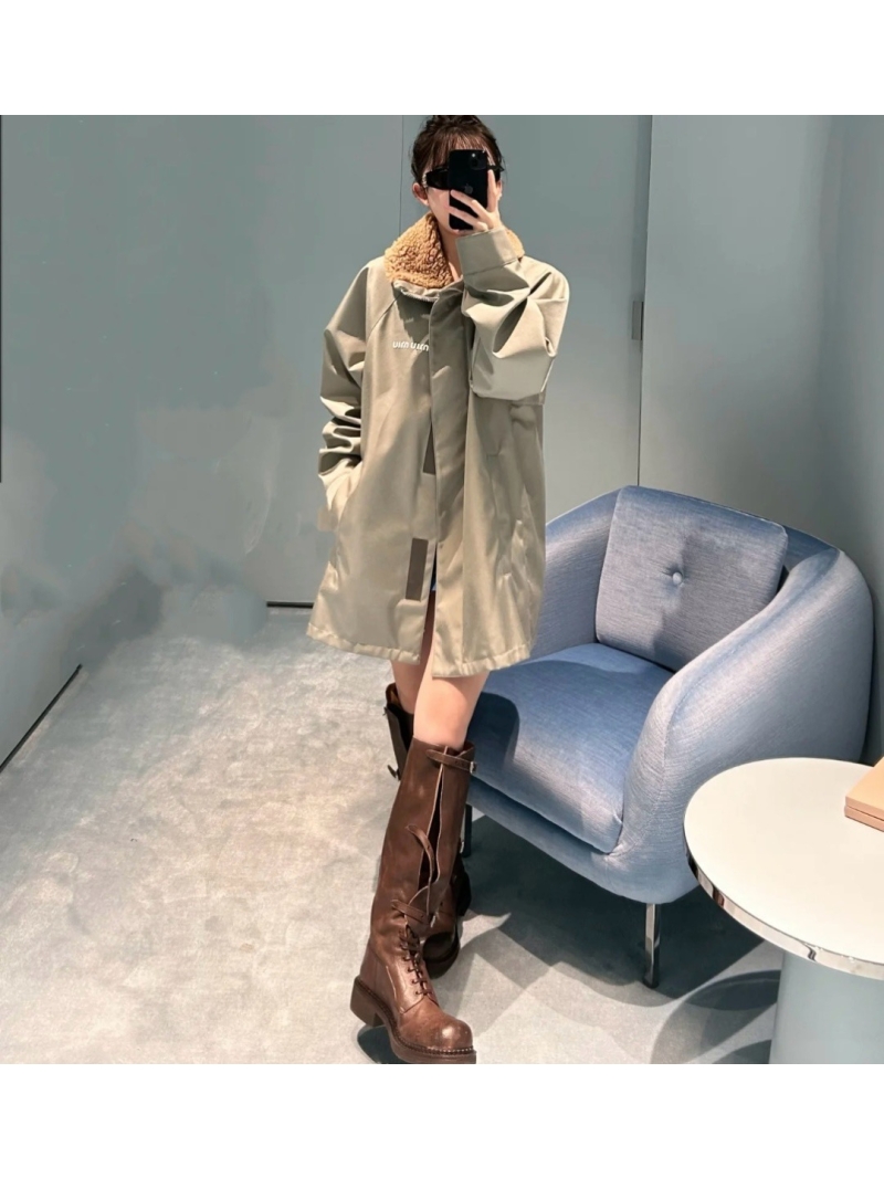 Miu Miu Unisex Cordura Blouson Jacket with Sherpa Collar - 2025 Collection