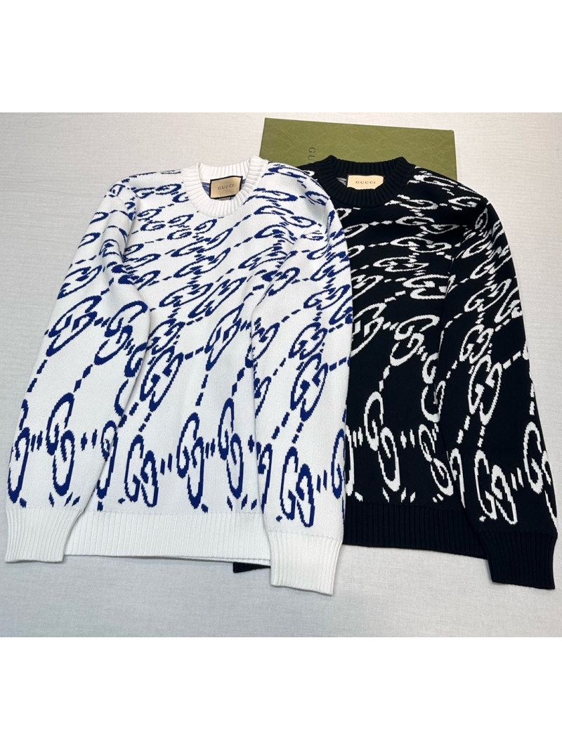 Gucci Wave Pattern GG Logo Wool Sweater - 2025 Collection