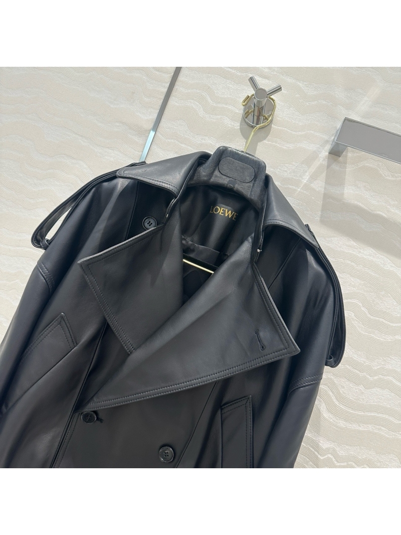 Loewe Vintage Modern Oversized Lambskin Leather Biker Jacket