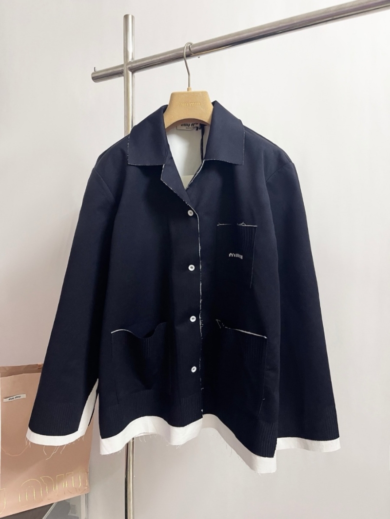 Miu Miu Contrast-Trim Knit Cardigan - Unisex Collection