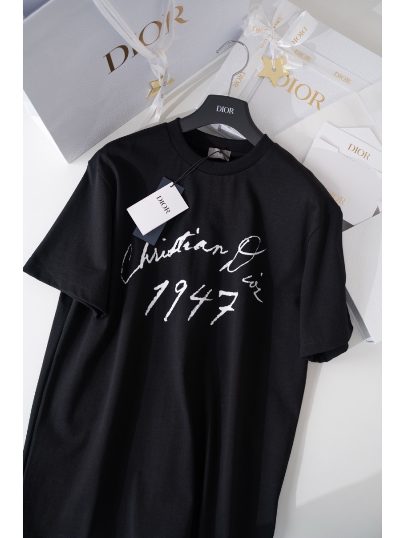 Dior 24SS Unisex Signature Oversize Cotton T-Shirt Black