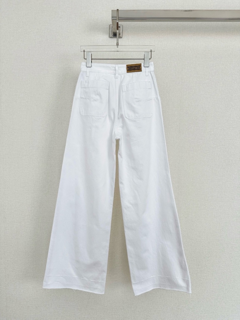 Dior Double Pocket Frayed Hem Jeans