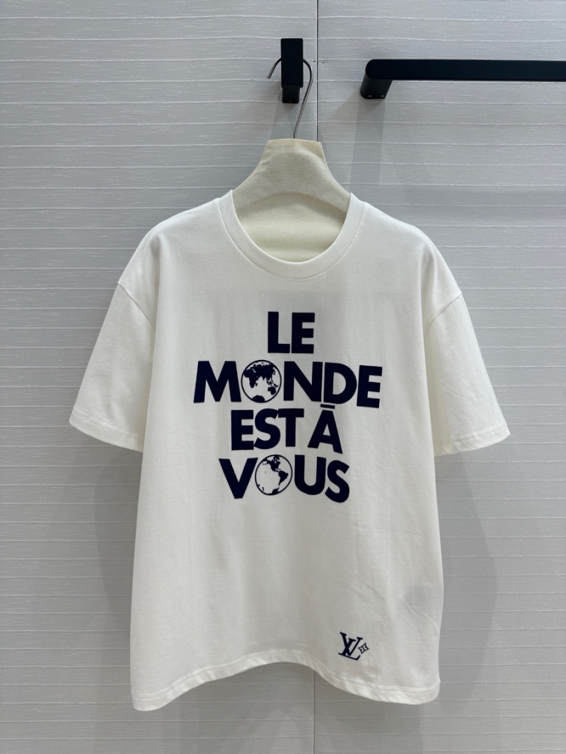 Louis Vuitton LV Unisex  "Le Monde Est À Vous" Earth Print T-Shirt - Unisex Collection