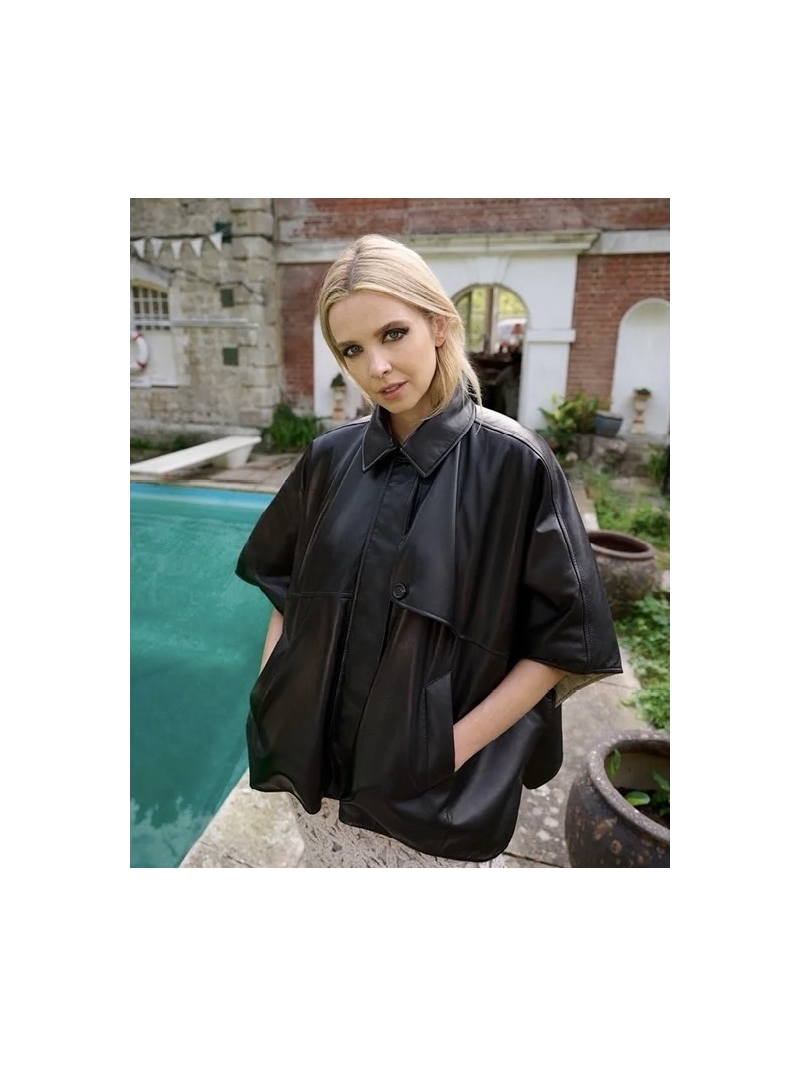 Brunello Cucinelli Leather Cape Jacket