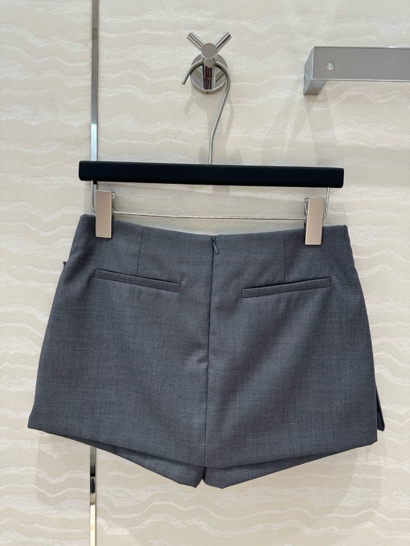 Alexander Wang Low-Rise Zip-Detail Mini Skort Grey