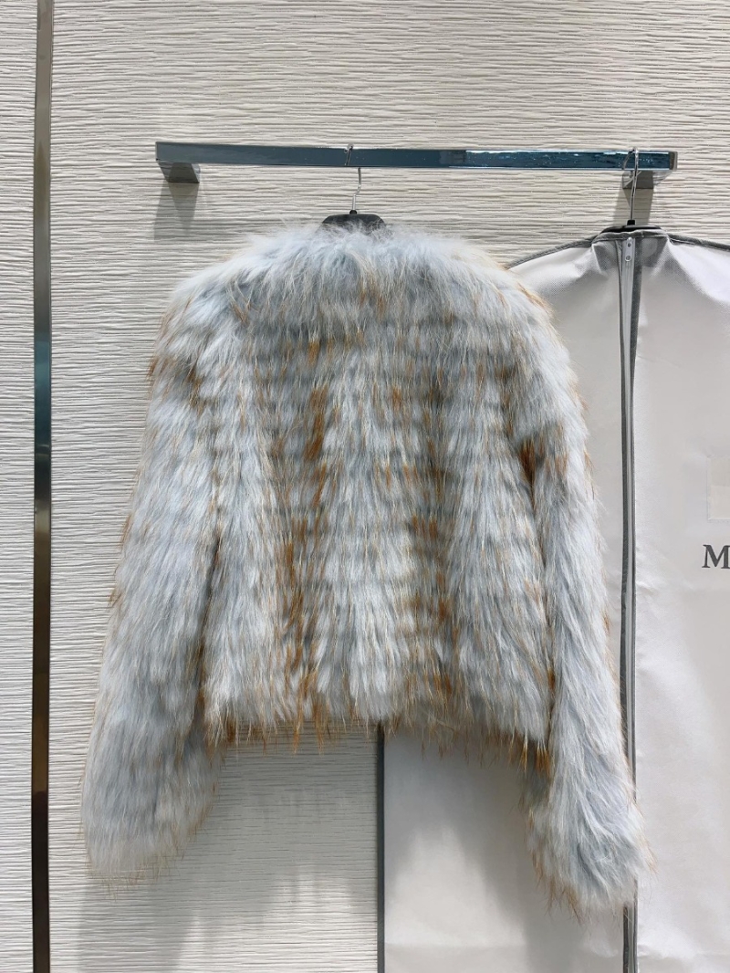 Limited Edition Max Mara Golden Island Fox Fur Coat  White