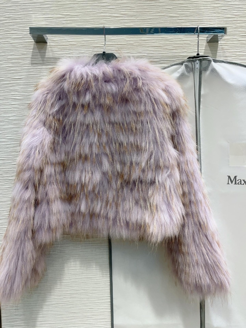 Limited Edition Max Mara Golden Island Fox Fur Coat  soft lavender